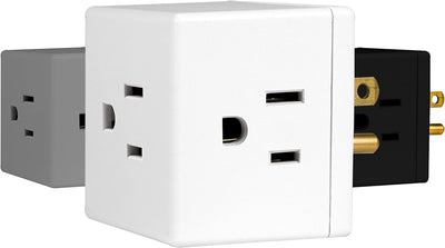GE 58368 3-Outlet Grounded Wall Tap Power Adapter