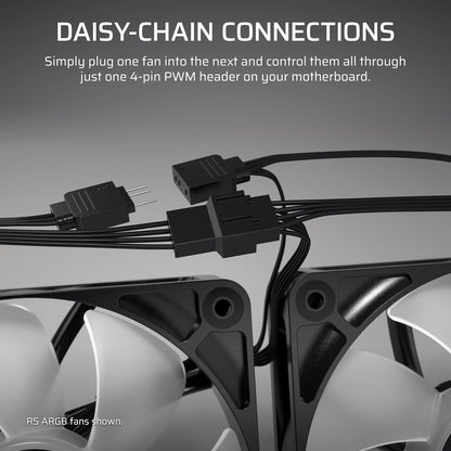 Corsair CO-9050189-WW RS120 120mm PWM Daisy-Chain Fans (3-Pack)