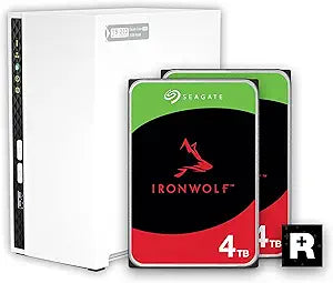 QNAP TS-233-24S-US 2 Bay NAS - 4TB Seagate IronWolf Drives - RAID 1 Bundle