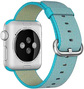 Apple MM9K2ZM/A Scuba Blue Woven Nylon Smartwatch Band — main product image