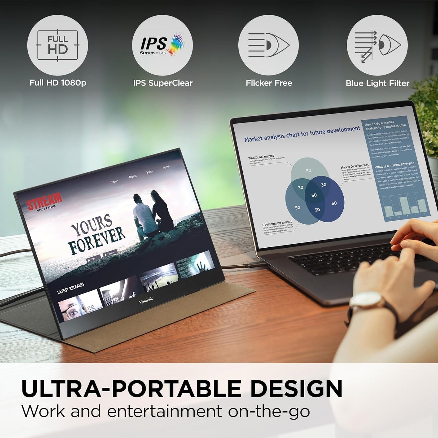 ViewSonic VX1655 15.6" Portable FHD IPS Monitor