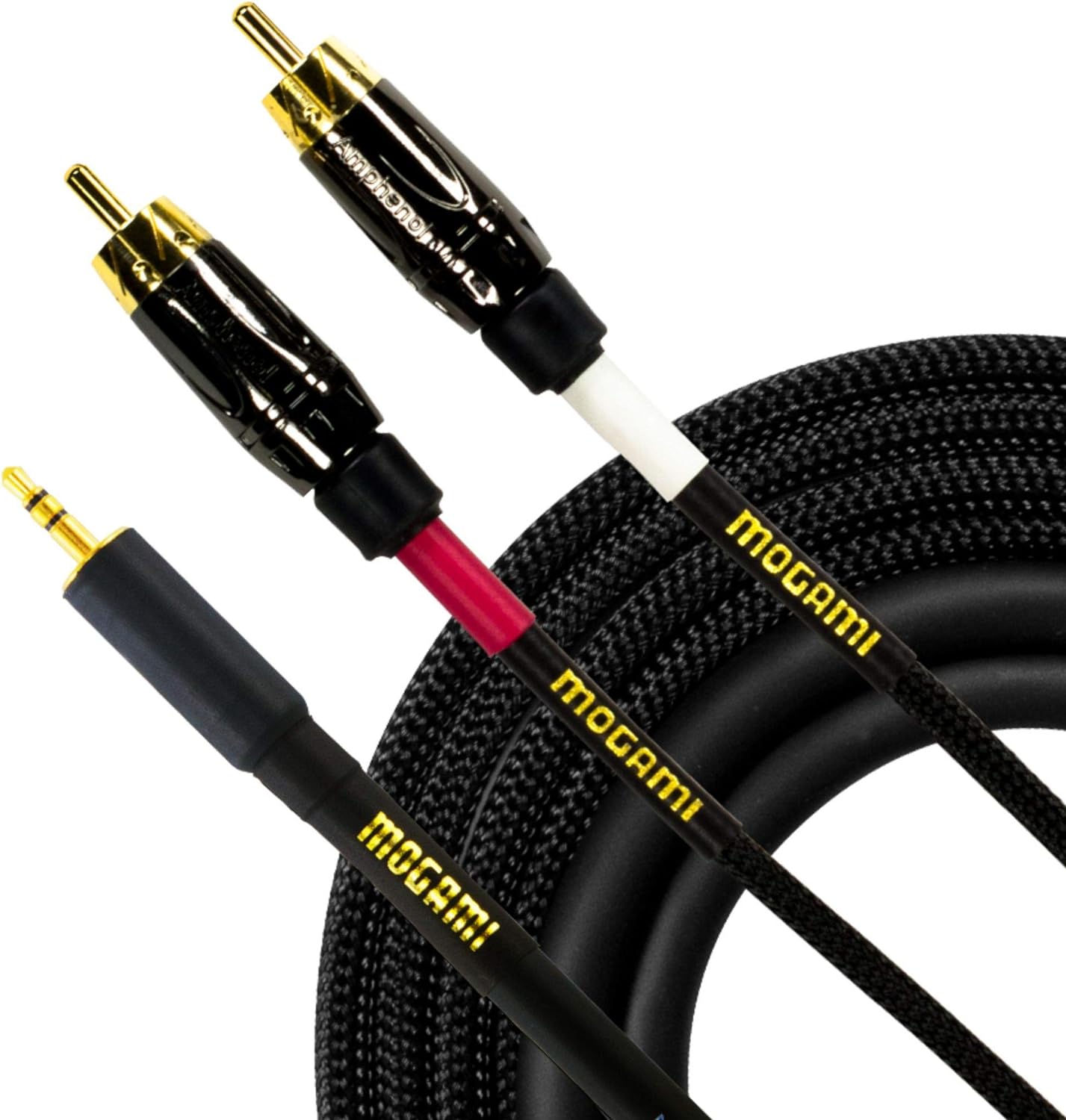 Mogami Gold Adapter Cable: 3.5mm TRS to Dual RCA - 3 Foot