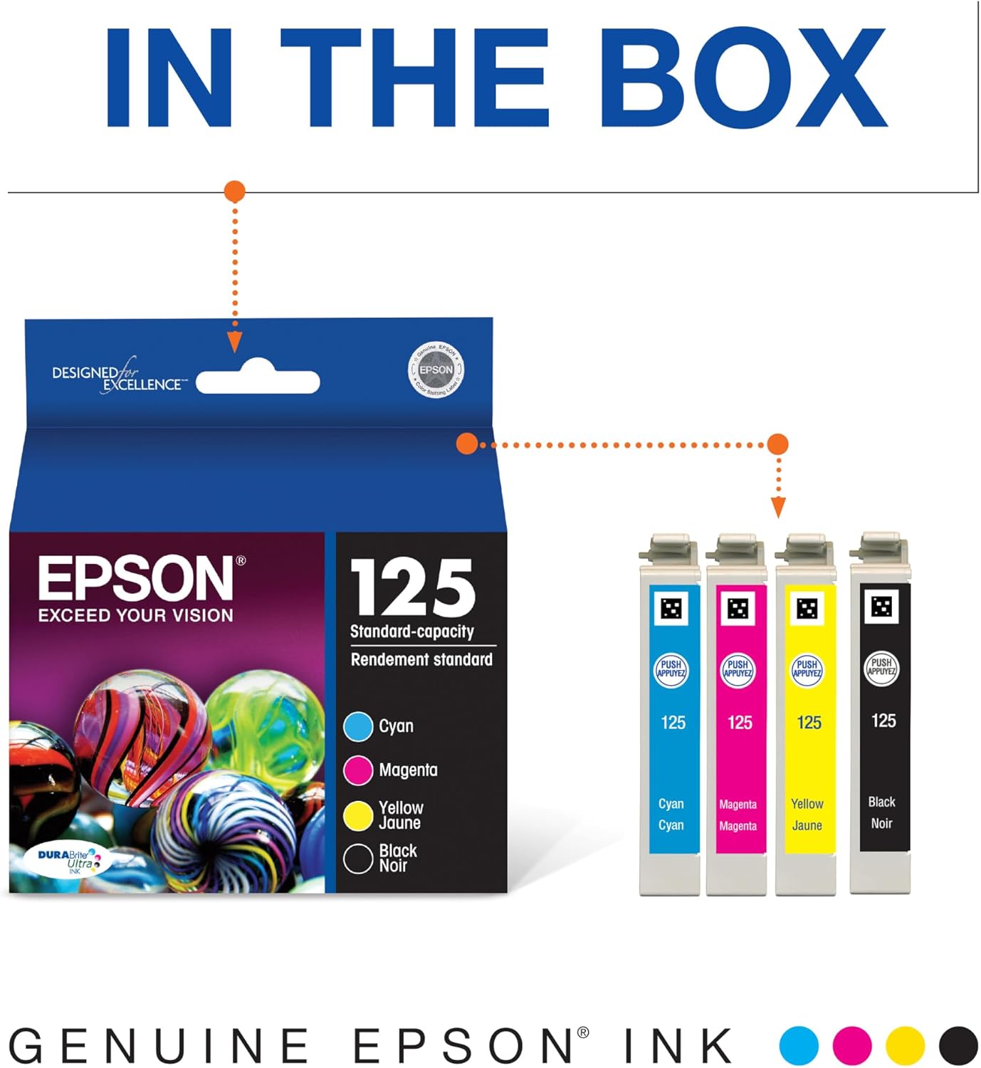 Epson T125120-BCS DURABrite Ink Combo Pack Black & Color