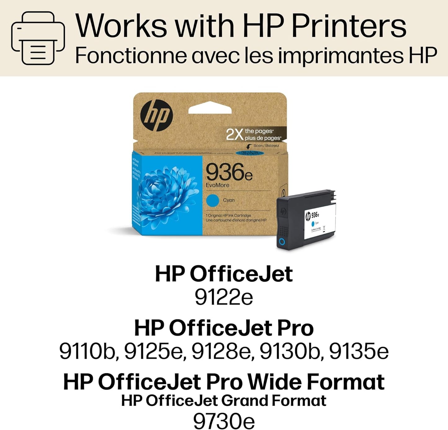 HP 4S6V3LN 936e EvoMore Cyan Ink Cartridge