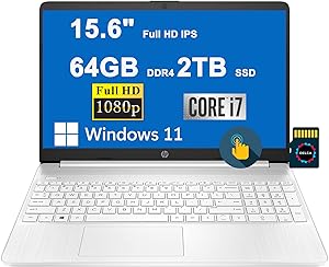 HP HP Laptop 15 15.6" Touchscreen i7 64GB RAM 2TB SSD