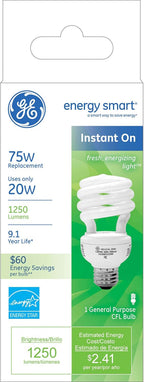 GE 74200 20-Watt Energy Smart CFL Bulb 75W