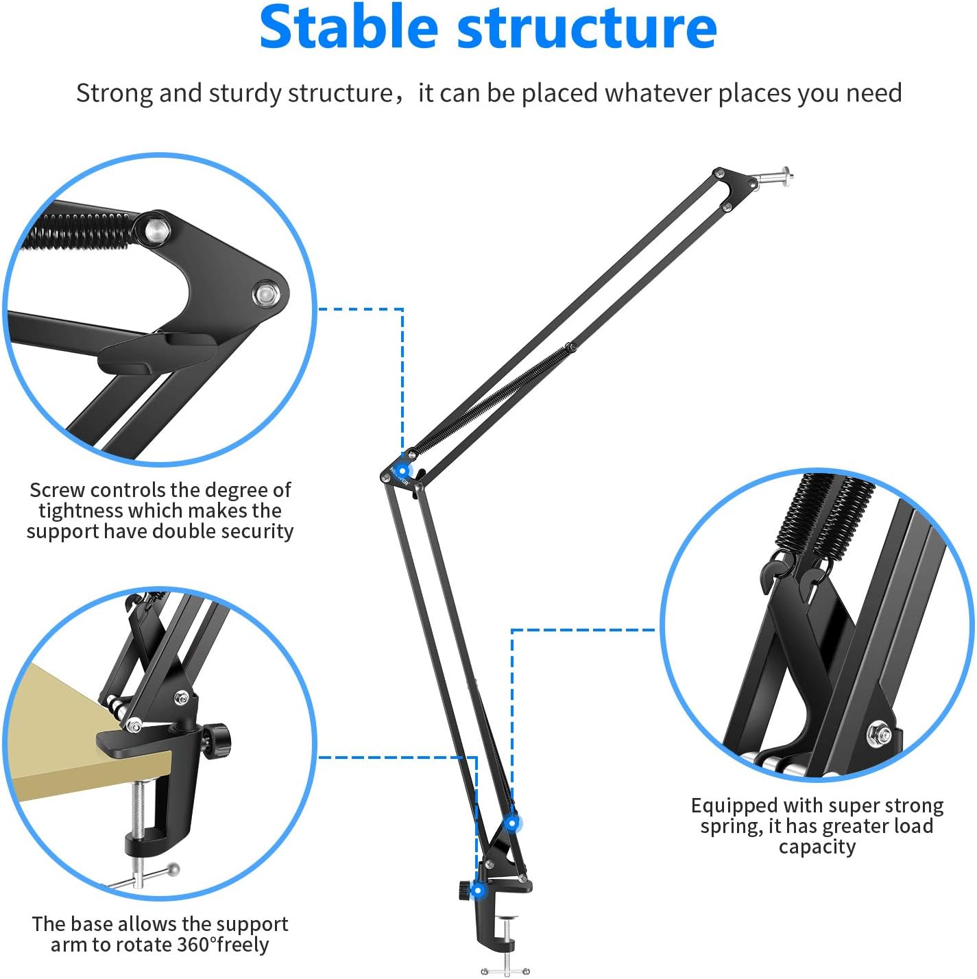 Neewer 10093268 Desktop Clamp Webcam Mount