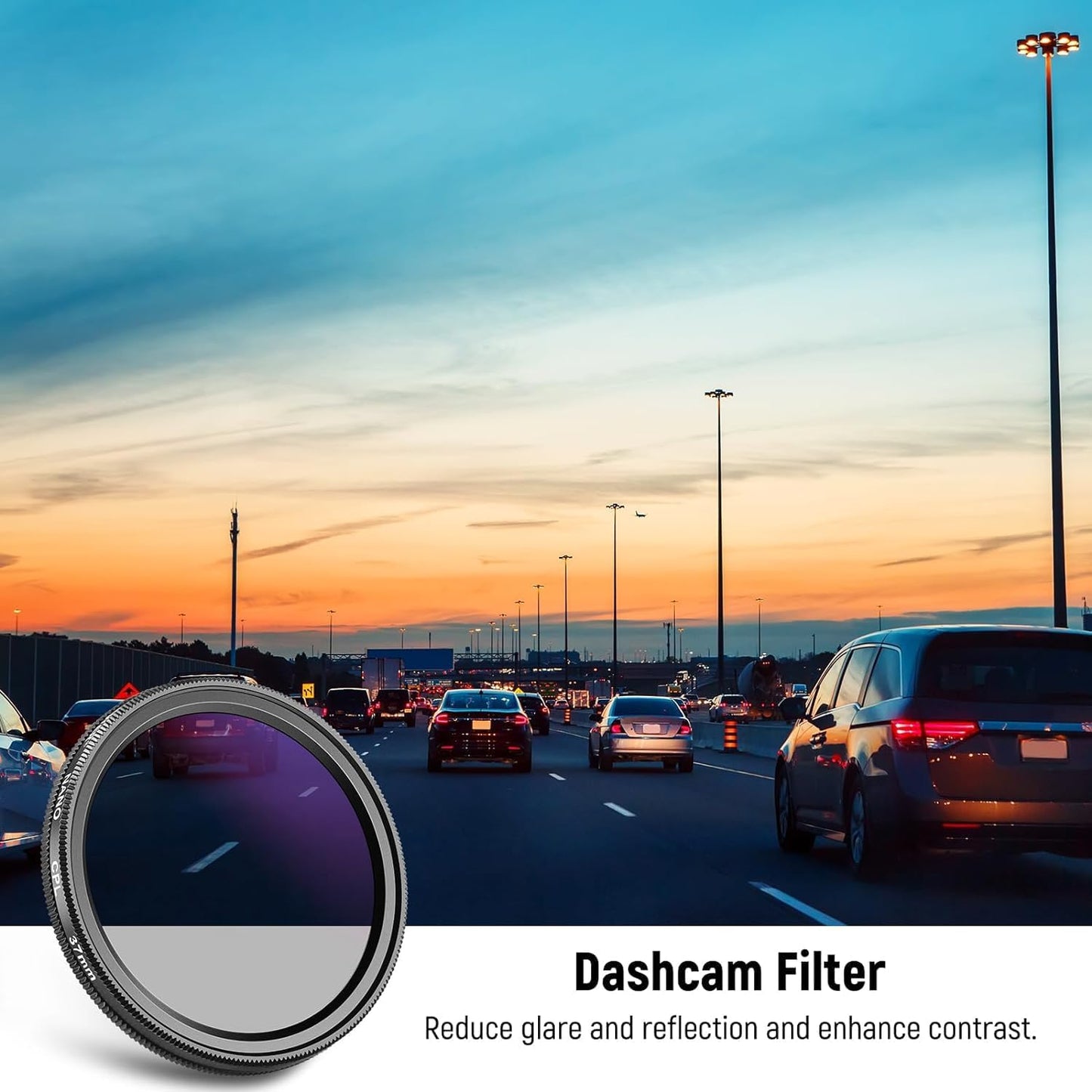 NEEWER 10102817 37mm CPL Dash Cam Filter