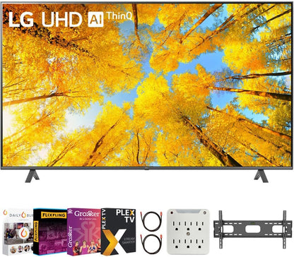 LG E6LG86UQ7590PUD 86" 4K UHD TV Soundbar Mount Bundle