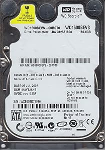 Western Digital WD1600BEVS-00RST0 160GB 2.5" SATA HDD
