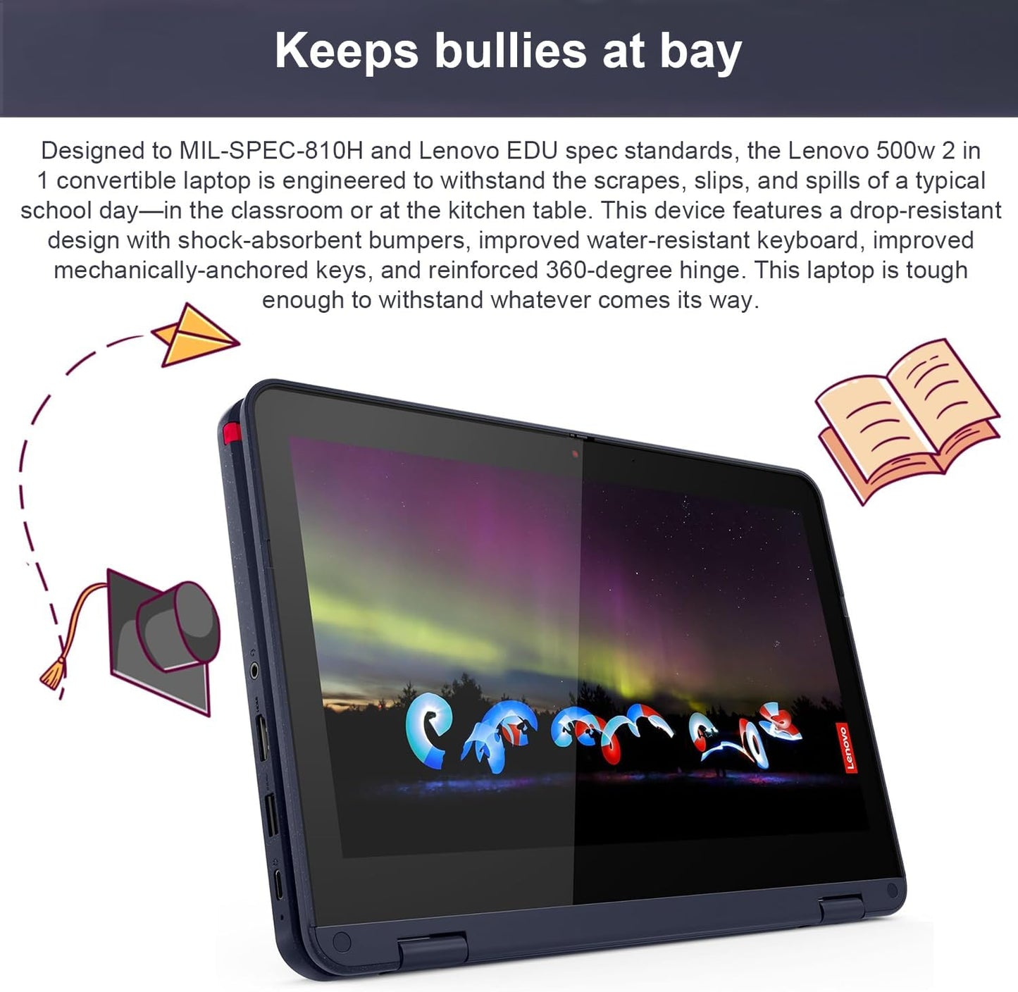 Lenovo 500w Gen 3 Pentium Student 2-in-1 Touch Laptop