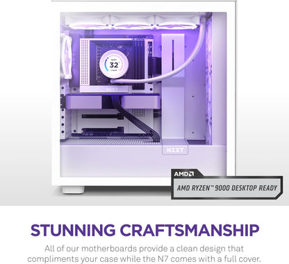 NZXT N7-B65XT-W1 White ATX Gaming Motherboard - AMD AM5
