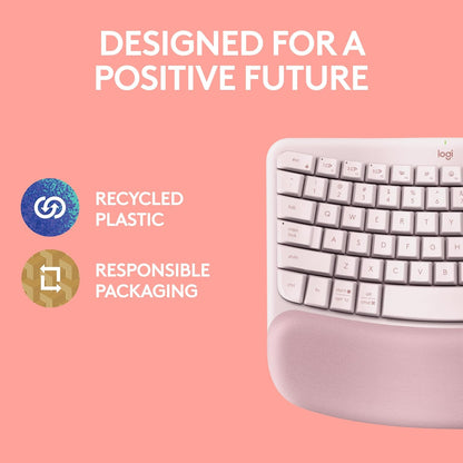 Logitech 920-012276 Wave Keys Ergonomic Keyboard - Rose
