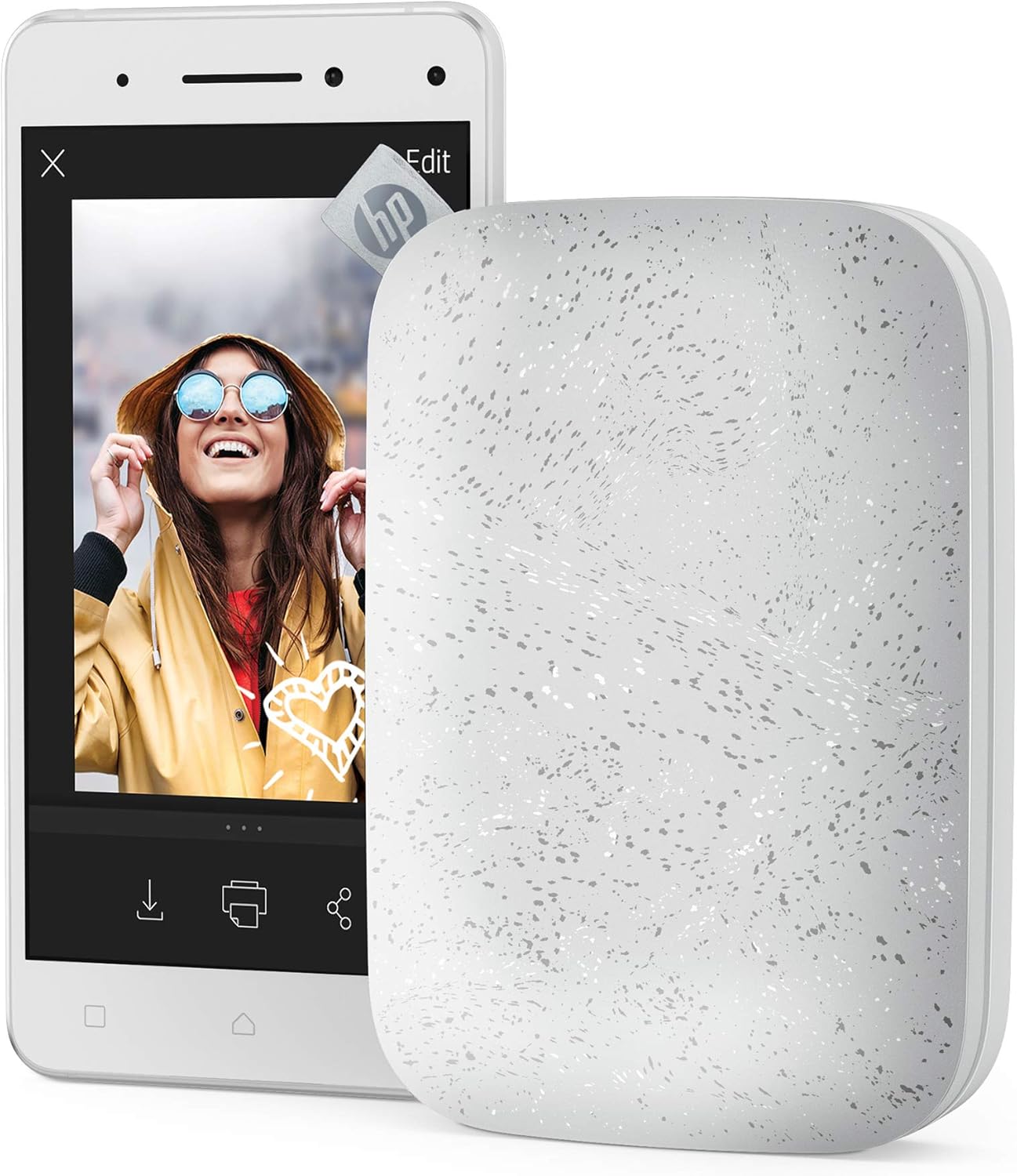 HP 1AS85A#B1H Sprocket 2x3" Portable Photo Printer, Luna Pearl