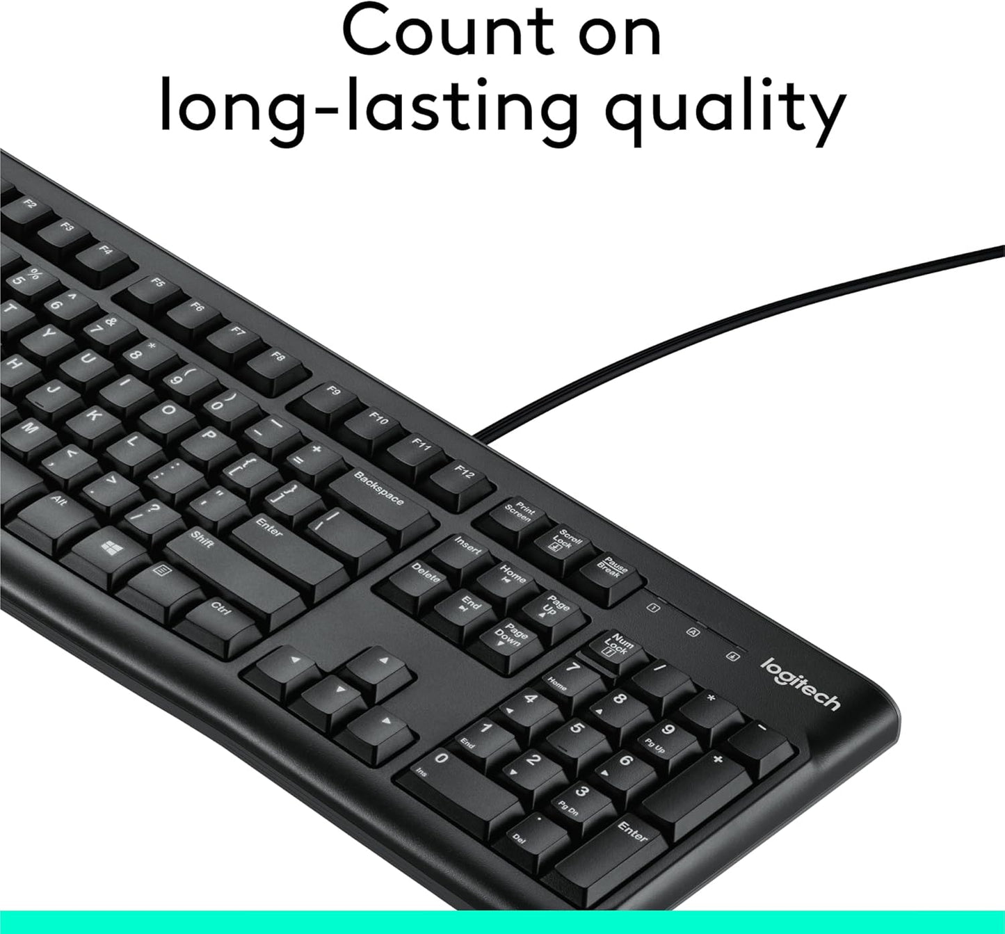 Logitech 920-002478 K120 Wired Keyboard - Black