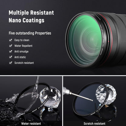 Neewer 77mm Black Diffusion Lens Filter Kit