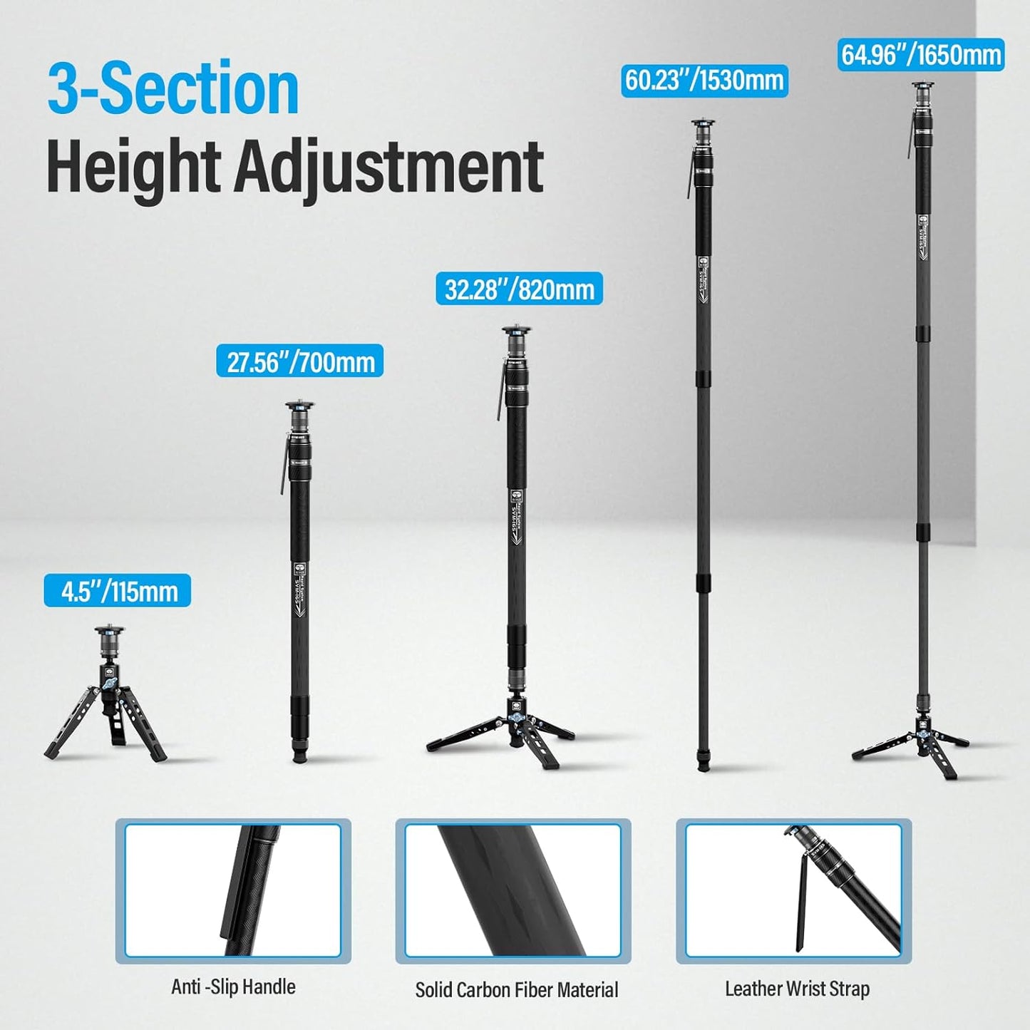 Sirui SIRUI 165 65" Rapid Carbon Fiber Monopod