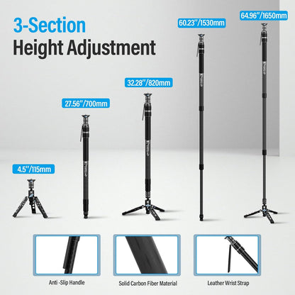 Sirui SVM-165 65" Rapid Carbon Fiber Monopod