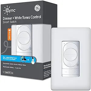 GE CWLSWCCBWF1/ST1P CYNC Wire-Free Smart Dimmer Switch