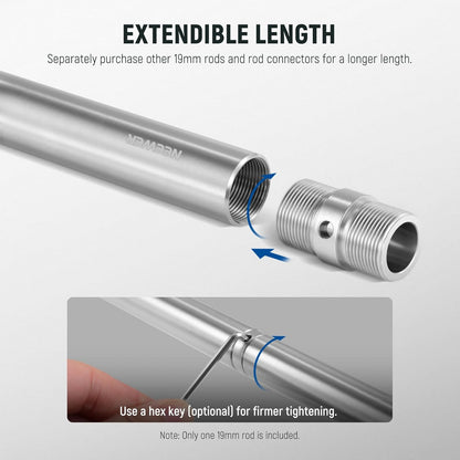 Neewer SR011 Heavy Duty 19mm Camera Support Rod 12-inch