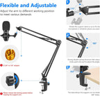 Neewer 40097216 USB Podcast Microphone Kit - 192kHz/24Bit Cardioid Mic