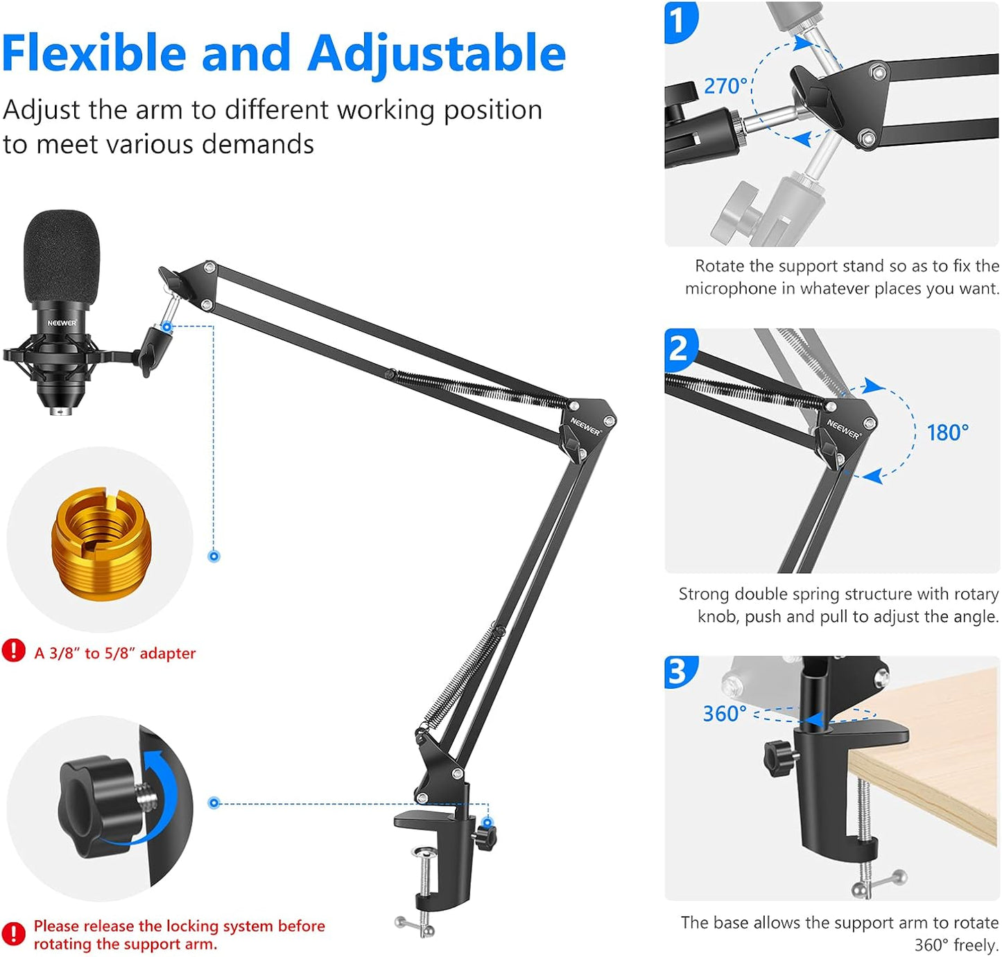 Neewer 40097216 USB Podcast Microphone Kit - 192kHz/24Bit Cardioid Mic