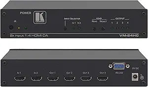 Kramer 10-71007090 Compact HDMI Switcher 2X1:4 VM-24HC