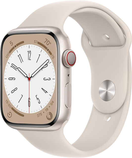 Apple MNVQ3LL/A Watch Series 8 45mm GPS Cellular (Renewed)