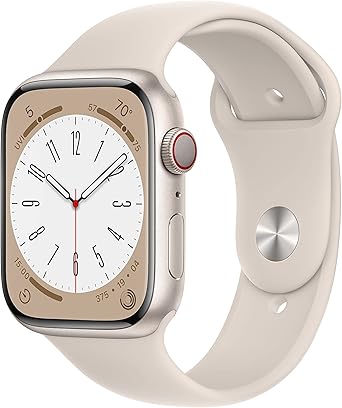 Apple Watch Series 8 Cellular 45mm Starlight Aluminum — main product image