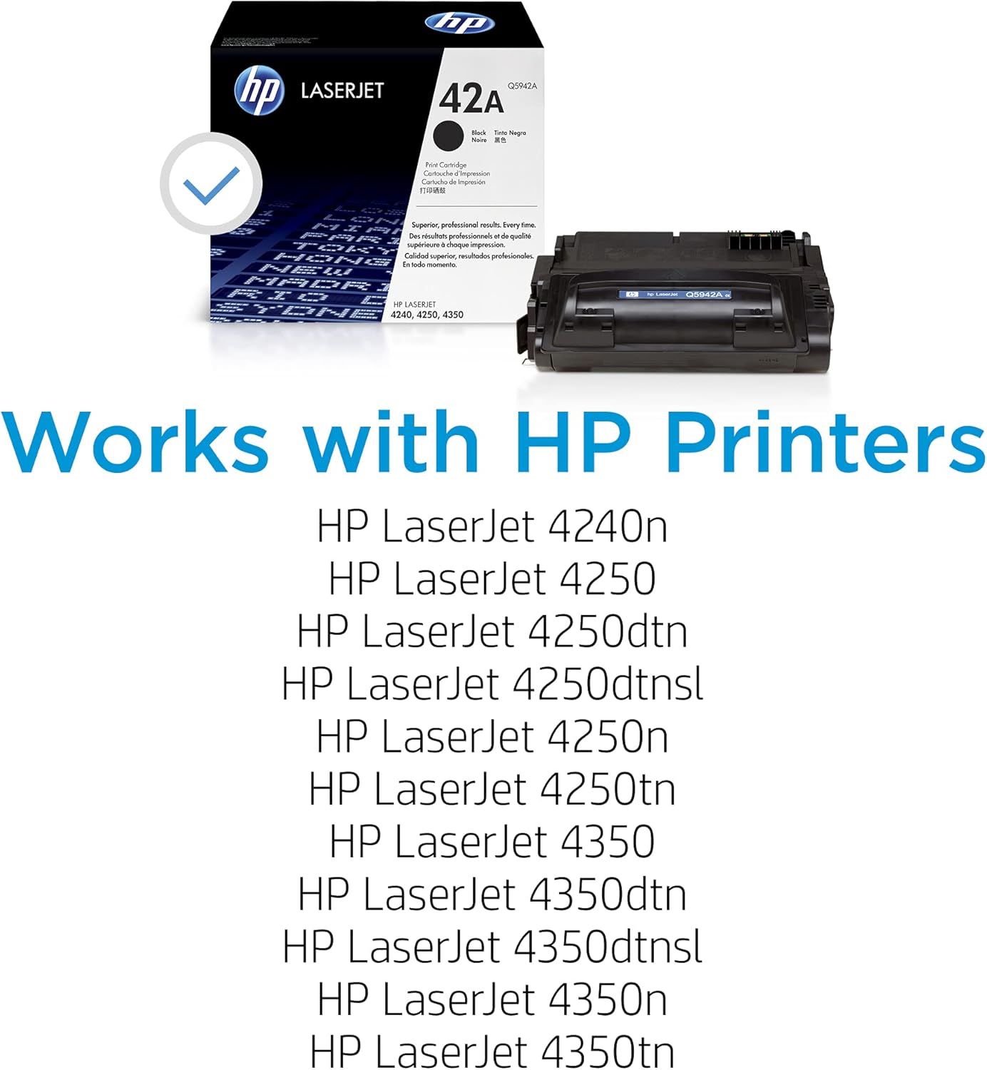 HP Q5942A 42A Black LaserJet Toner Cartridge