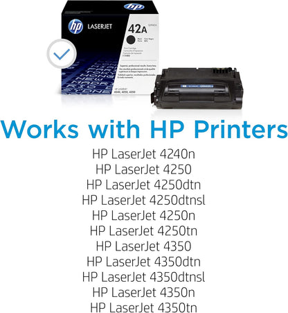 HP Q5942A 42A Black LaserJet Toner Cartridge