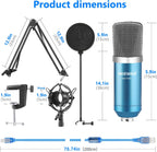 Neewer 40094066 Scissor Arm Microphone Stand - Blue