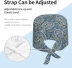 Novastar Paisley Print Scrub Cap Women Men Adjustable