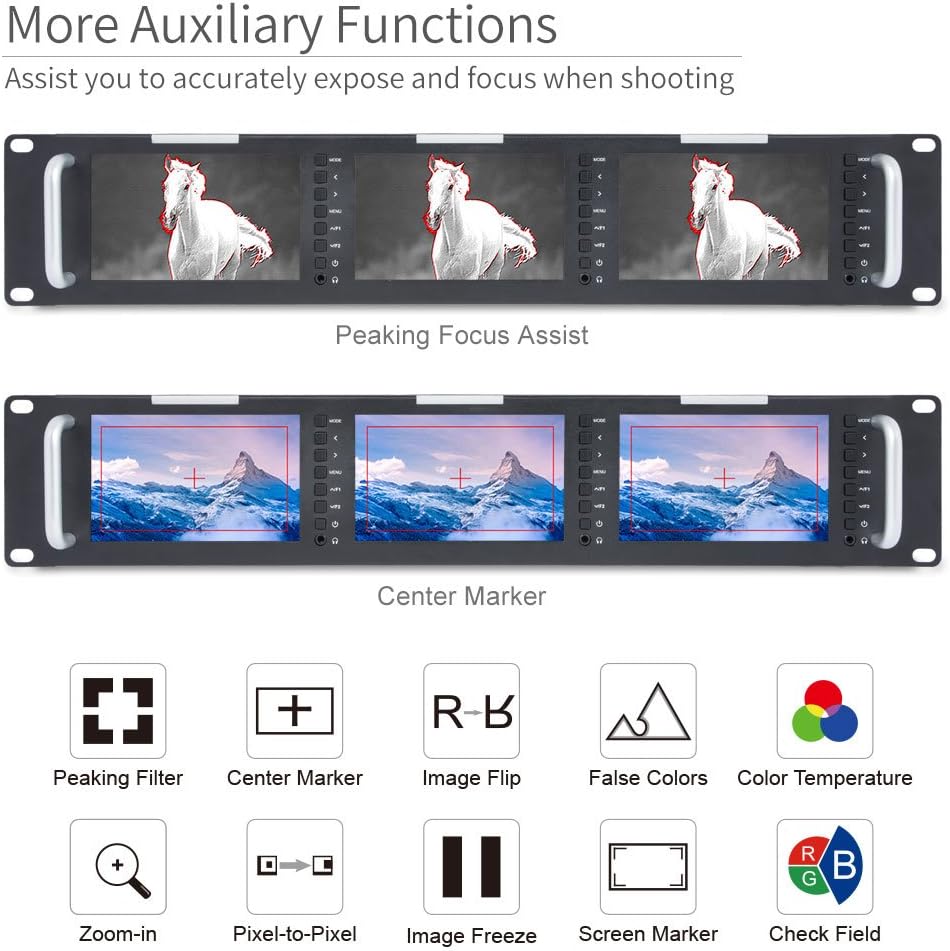 FEELWORLD T51 5 Inch 2RU SDI Rack Monitor