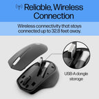 HP Wireless Silent 280M Ergonomic Mouse Black