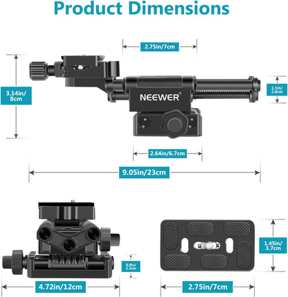 Neewer 10096165 Pro Macro Focusing Rail Slider
