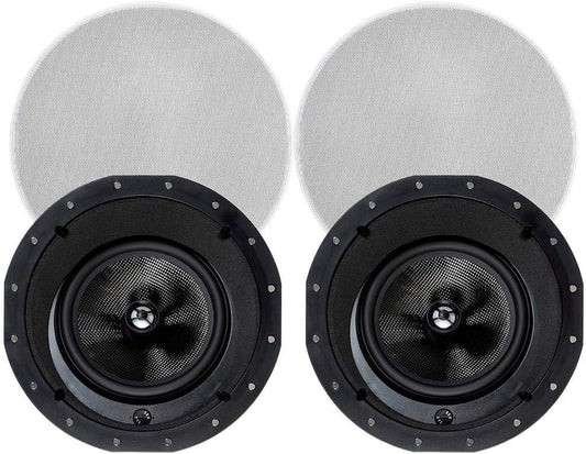 Monoprice 134198 Alpha 8" Carbon Fiber In-Ceiling Speakers Pair