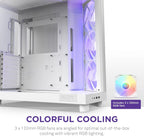 NZXT CC-H61FW-R1 H6 Flow RGB Mid-Tower Case White