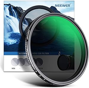 Neewer 10101129 67mm Variable ND8-ND128 Camera Lens Filter (3-7 Stop)