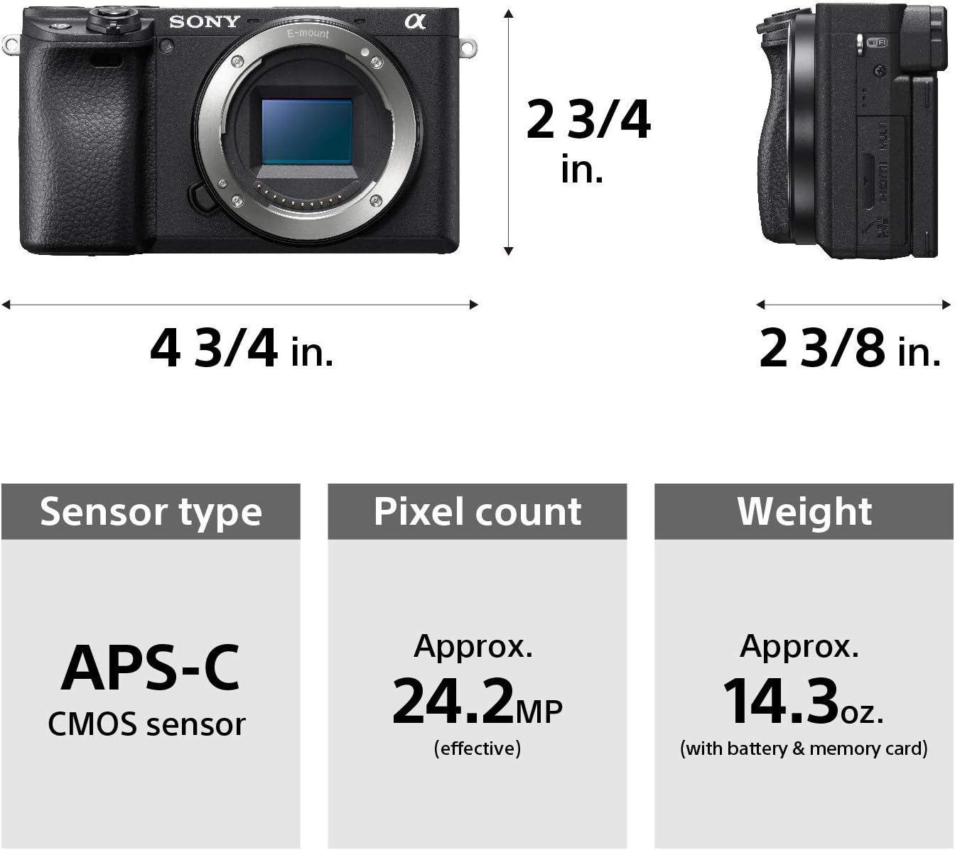Sony ILCE6400L/B Alpha a6400 Mirrorless Camera 16-50mm