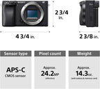 Sony ILCE6400/B Alpha a6400 Mirrorless Camera - APS-C Body