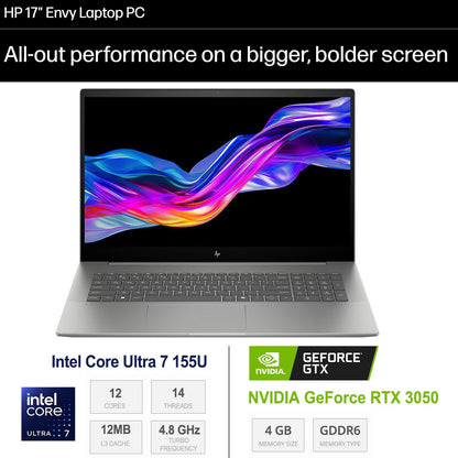 HP Envy 17.3" Touchscreen Laptop Ultra 7 RTX 3050