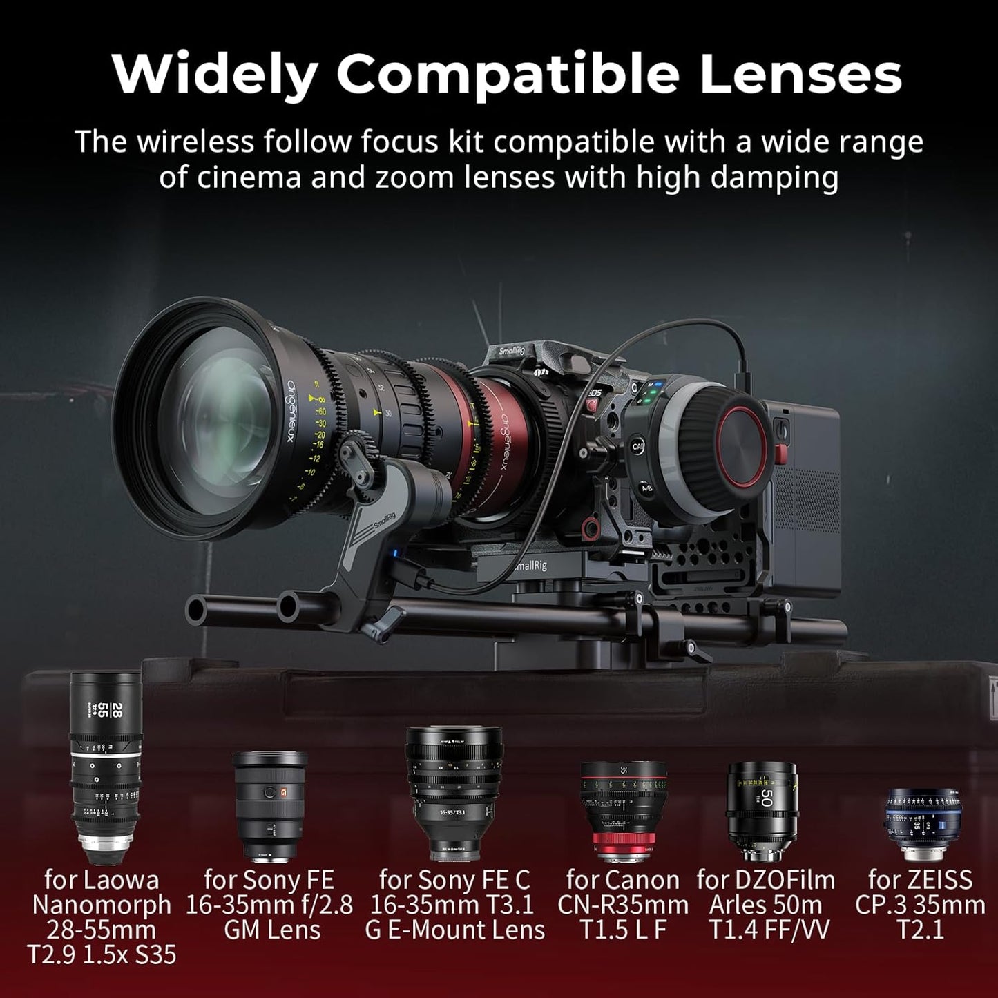 SmallRig 4296 Wireless Follow Focus Kit (Lite) Handwheel Controller