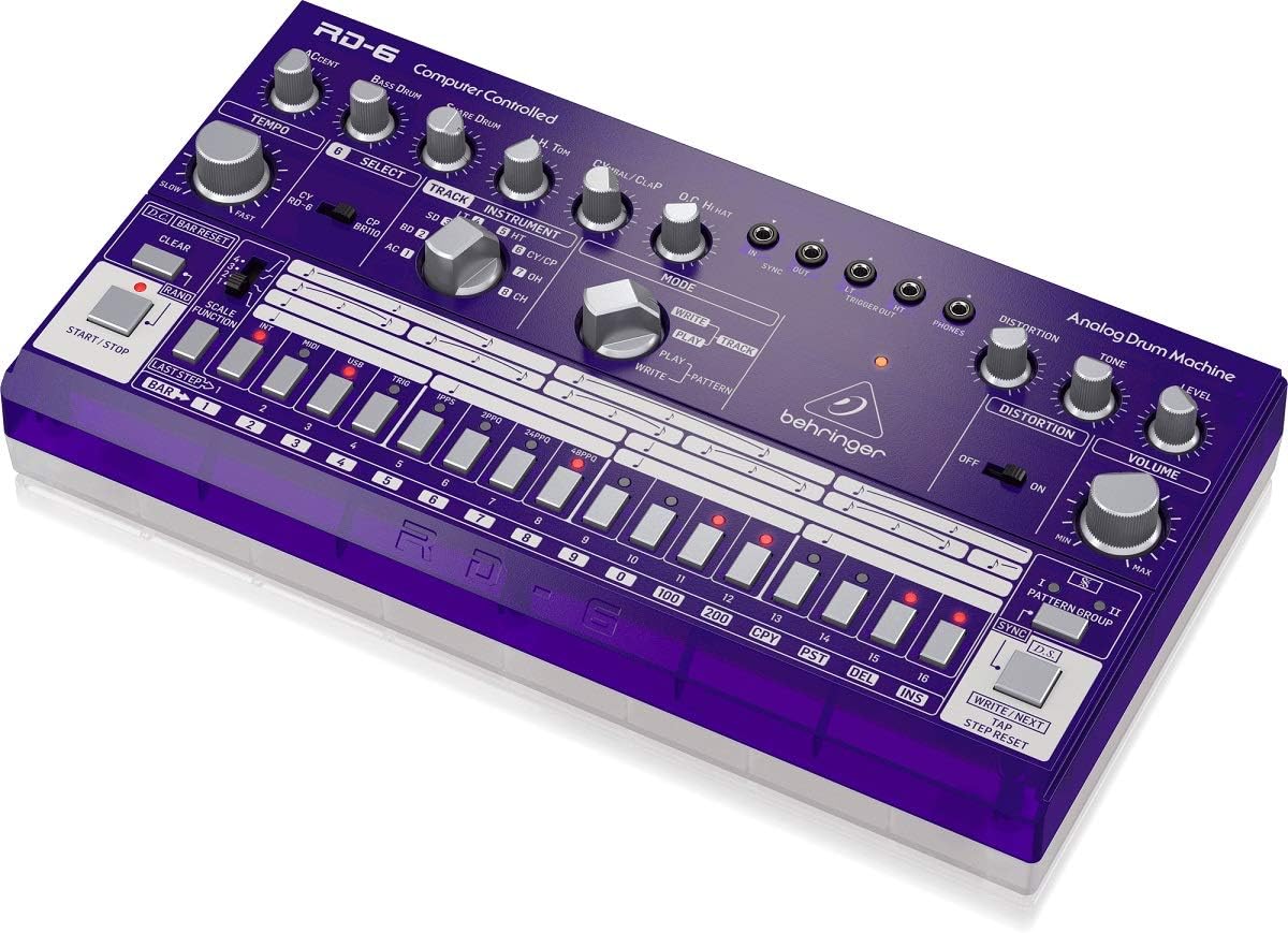 Behringer RD-6 Analog Drum Machine Purple Translucent