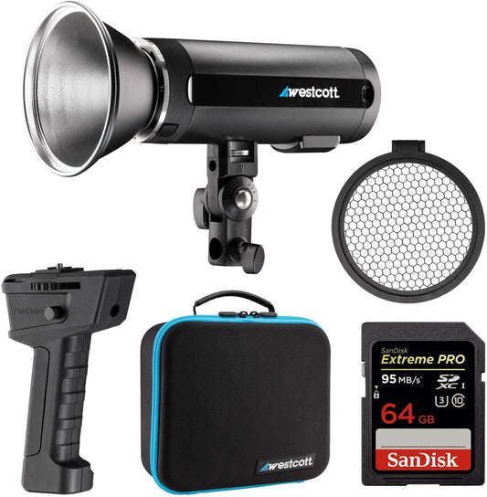 Westcott WES4740 FJ200 Strobe Light ProGrip2 Mount Bundle