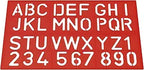 Westcott E-10600 00 Letters and Numbers Stencil - Assorted Colours