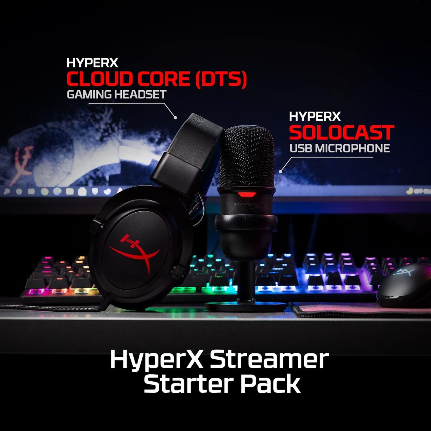 HyperX HBNDL0001 Streamer Starter Pack Mic and Headset