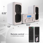 Magnavox MM435M-WH CD Shelf System Bluetooth Radio