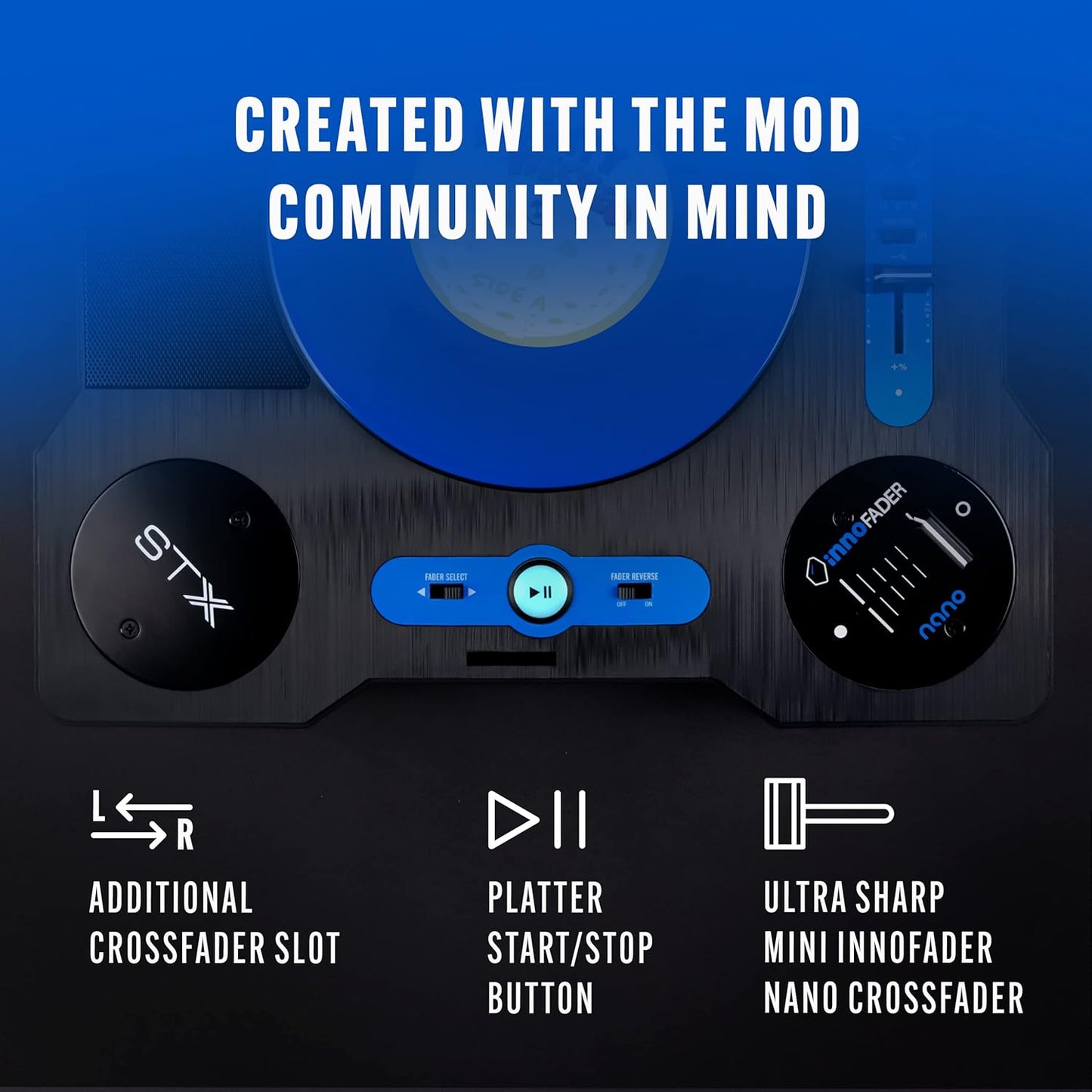 Stanton STX Portable Scratch DJ Turntable Innofader