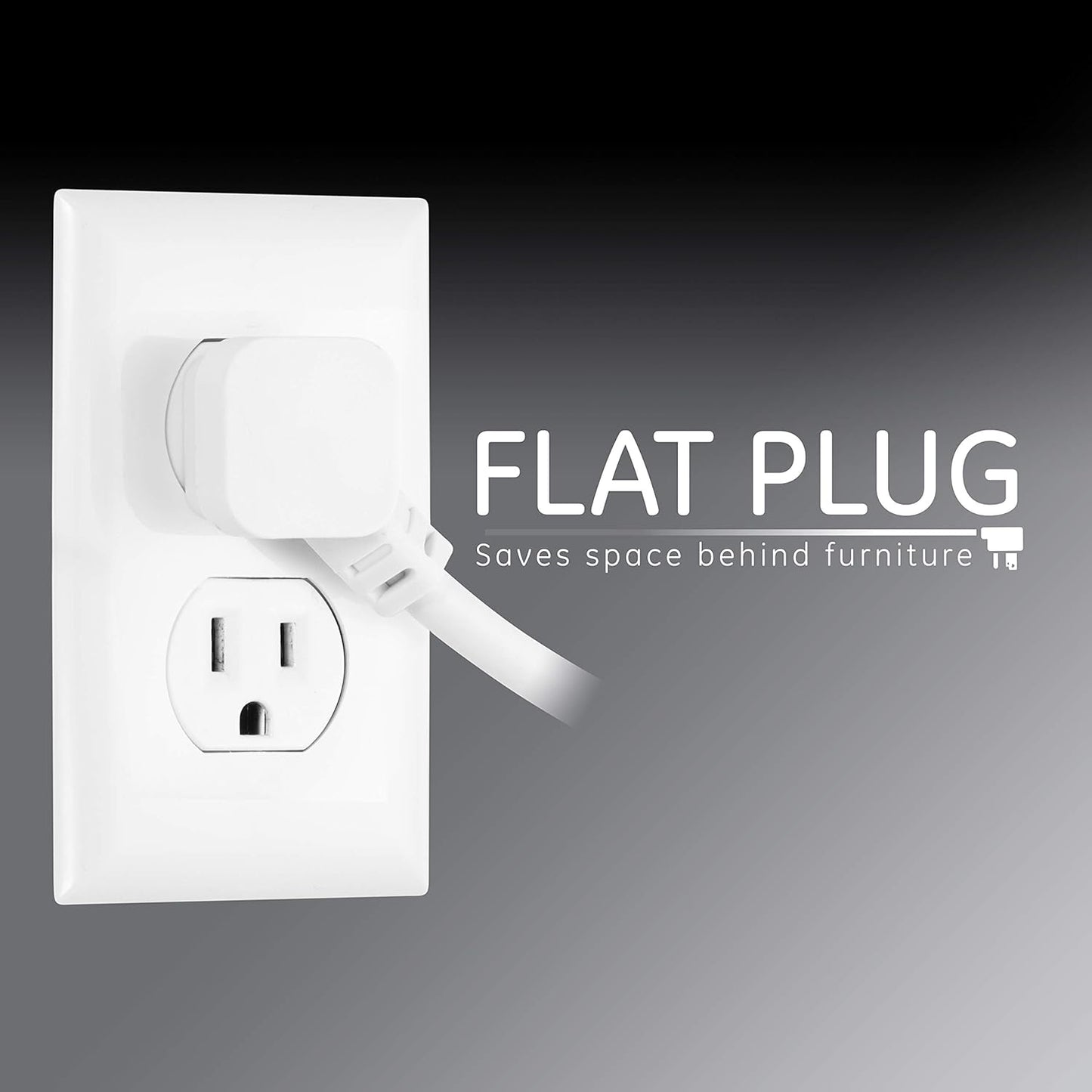 GE DFTQ-R193 6-Outlet Surge Protector 4-Pack - 15ft Cord